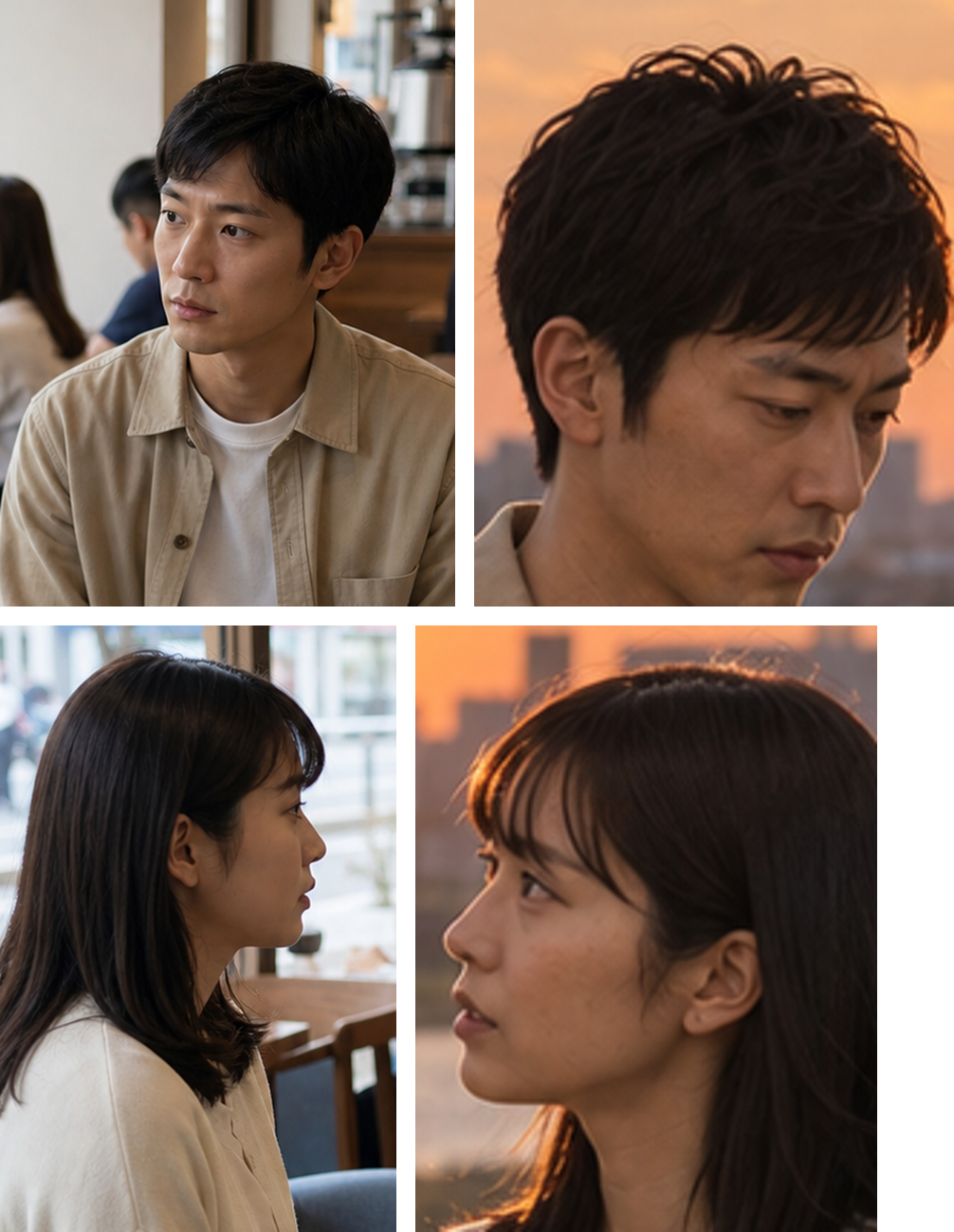 左が基準、右が生成物。誠も美咲も別人になっている